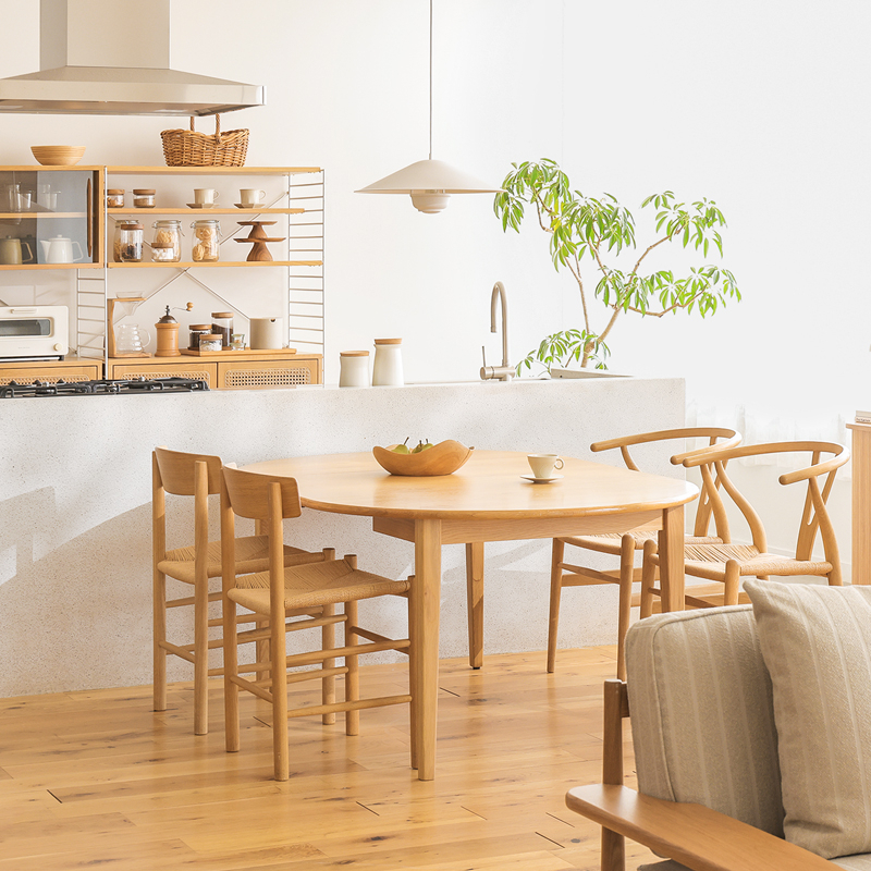 pdgm　 リセノ　ナチュラルウッド 円形ダイニングテーブル Yahoo!ショッピング】ダイニングテーブル｜Re:CENO（リセノ）